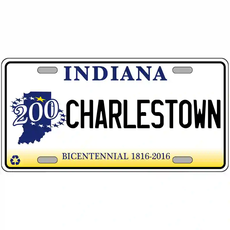 Charlestown Indiana Bicentennial Metal Sign