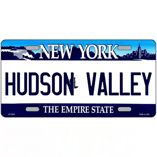 Hudson Valley New York Blue Metal Sign