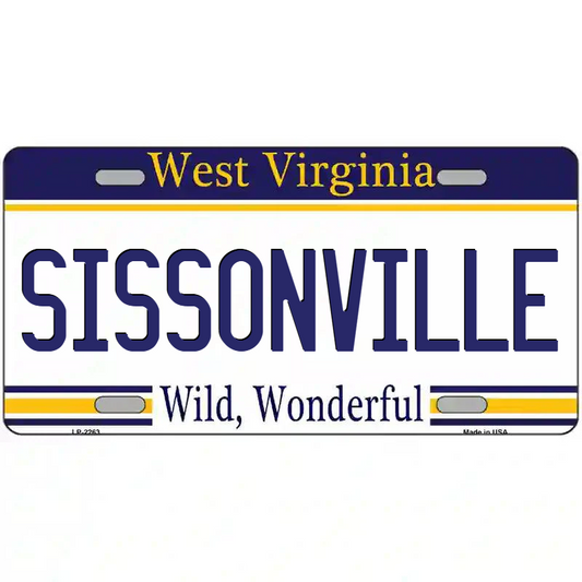 Sissonville West Virginia Metal Sign
