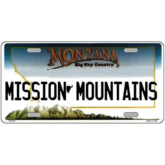 Mission Mountains Montana Metal Sign