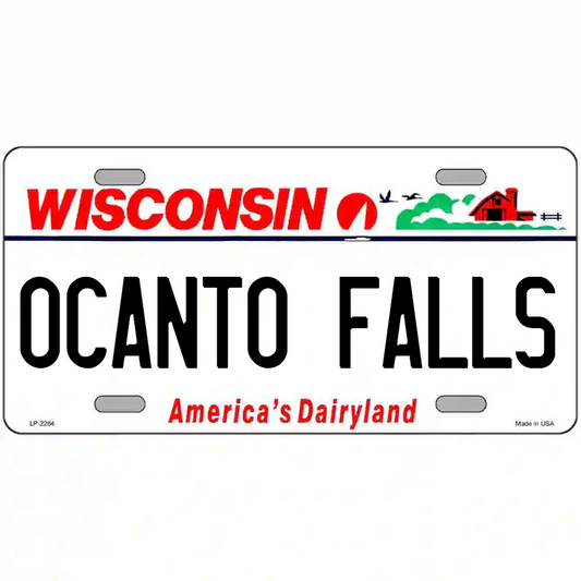 Ocanto Falls Wisconsin Metal Sign