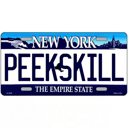 Peekskill New York Blue Metal Sign