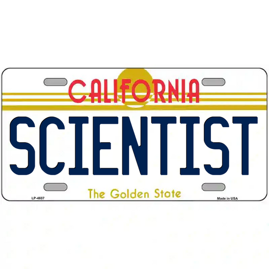 Scientist California Metal Sign
