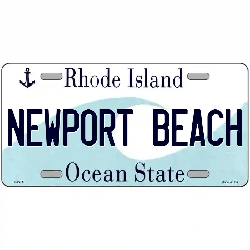 Newport Beach Rhode Island Metal Sign