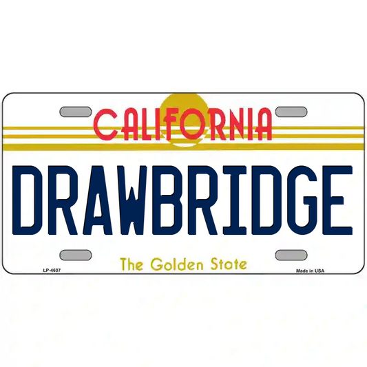 Drawbridge California Metal Sign