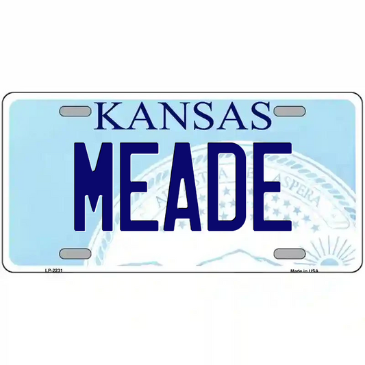 Meade Kansas Metal Sign