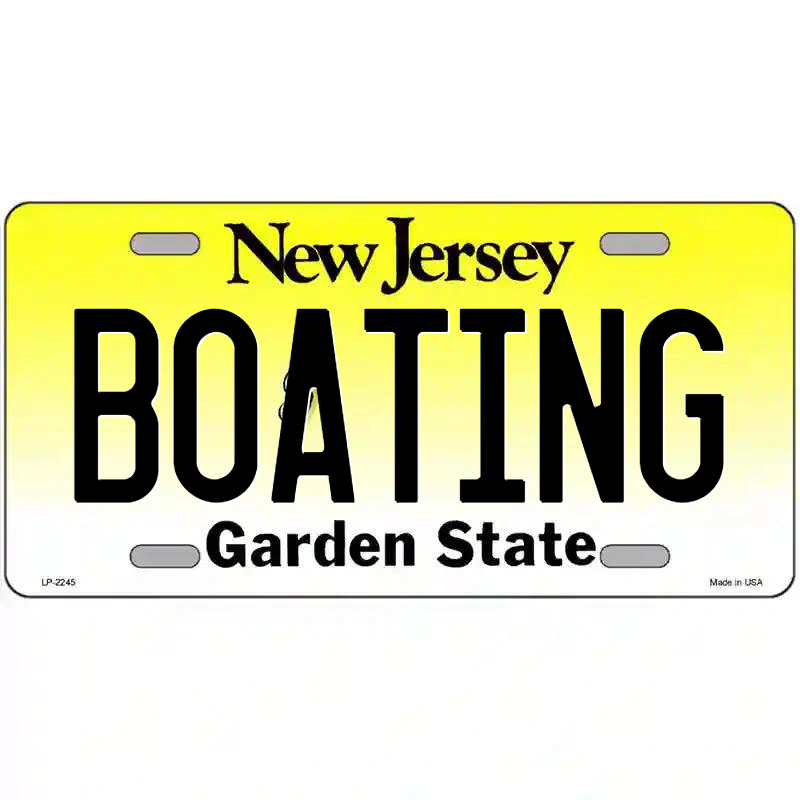 Boating New Jersey Metal Sign