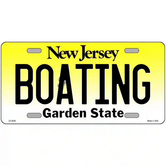 Boating New Jersey Metal Sign
