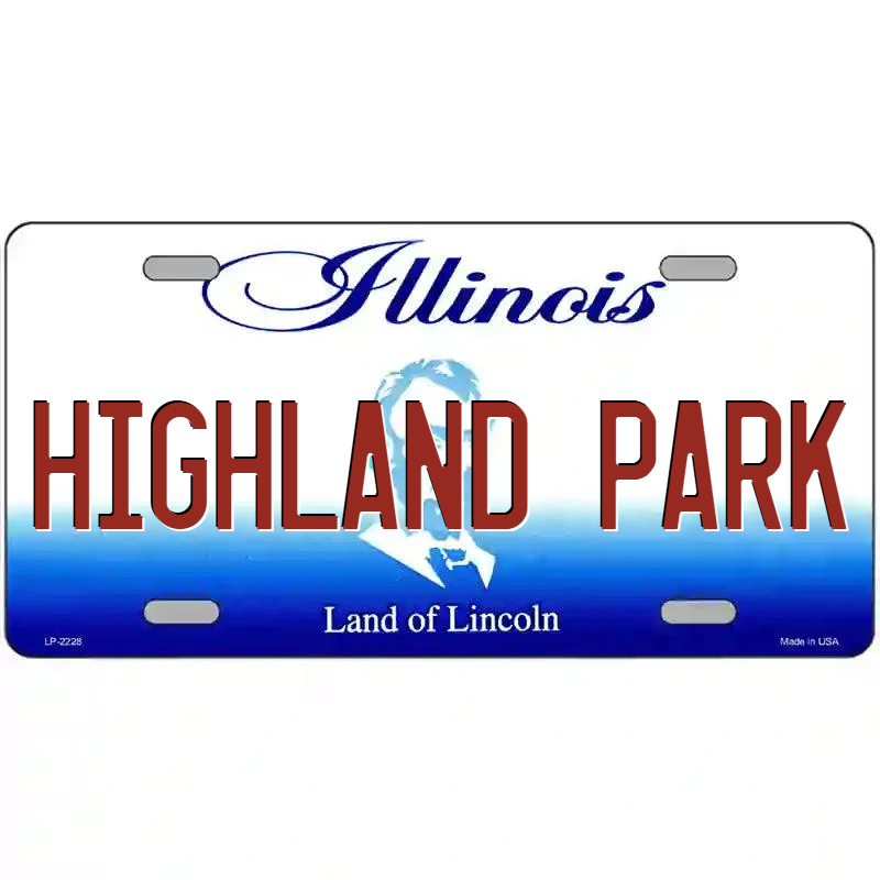 Highland Park Illinois Metal Sign