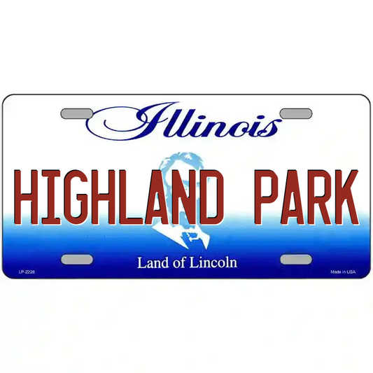 Highland Park Illinois Metal Sign