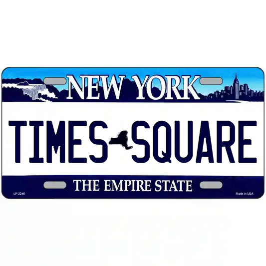 Times Square New York Blue Metal Sign