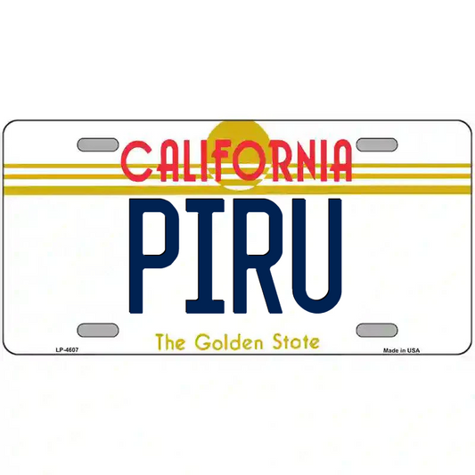 Piru California Metal Sign