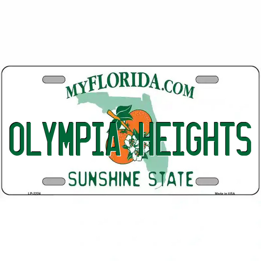 Olympia Heights Florida Metal Sign