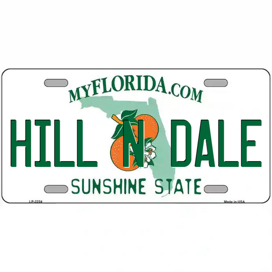 Hill N Dale Florida Metal Sign