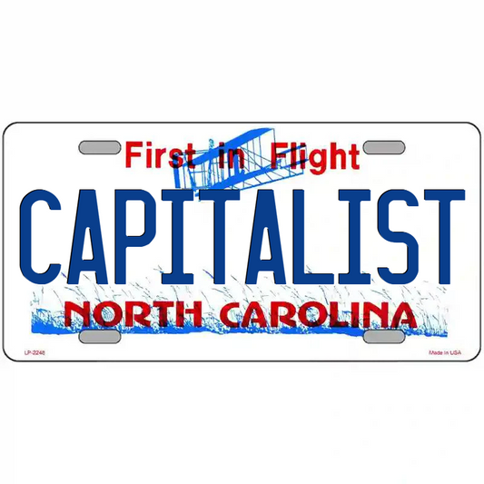Capitalist North Carolina Metal Sign