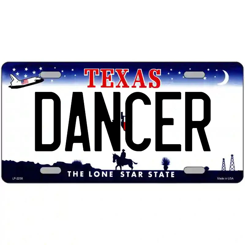 Dancer Texas Metal Sign