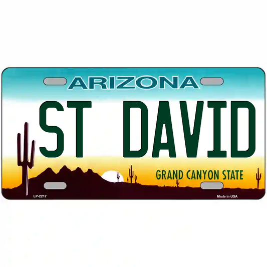 St David Arizona Metal Sign
