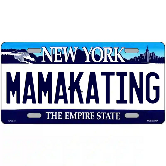 Mamakating New York Blue Metal Sign