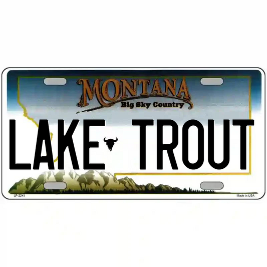 Lake Trout Montana Metal Sign