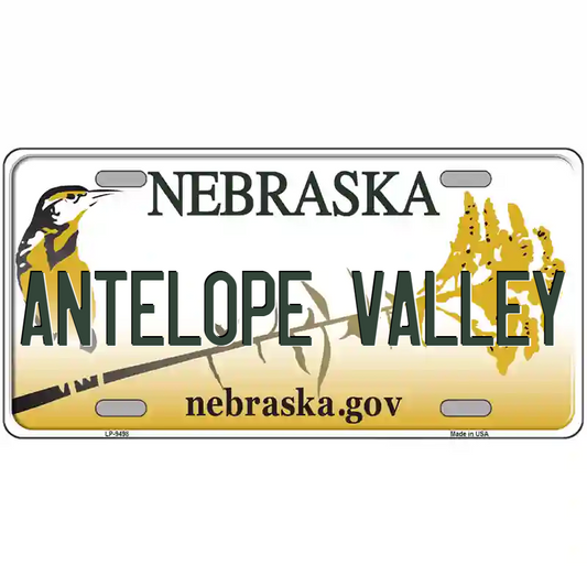 Antelope Valley Nebraska Metal Sign