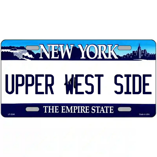 Upper West Side New York Blue Metal Sign