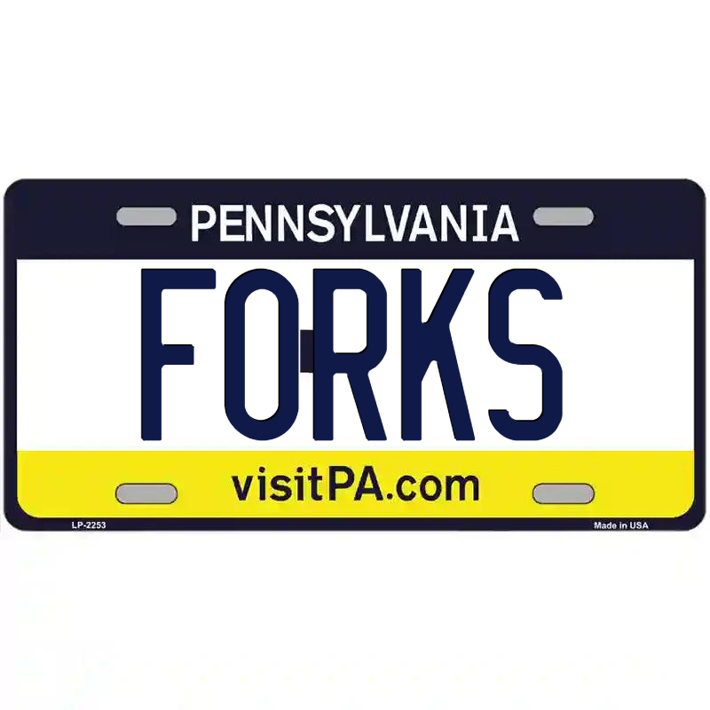 Forks Pensylvania Metal Sign