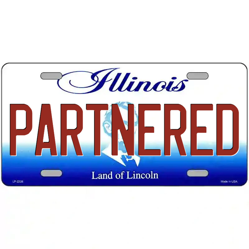 Partnered Illinois Metal Sign
