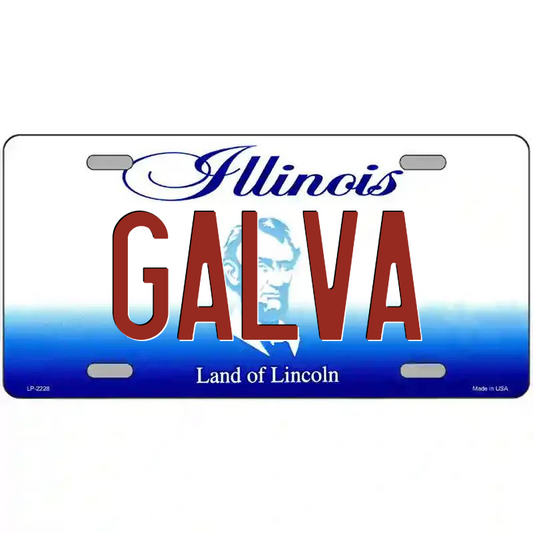 Galva Illinois Metal Sign