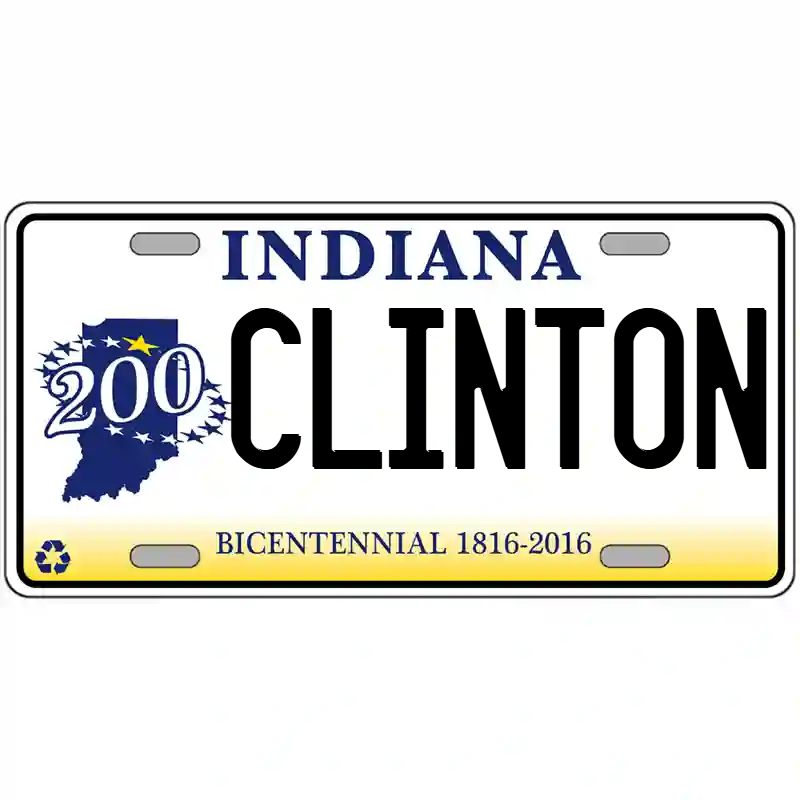 Clinton Indiana Bicentennial Metal Sign