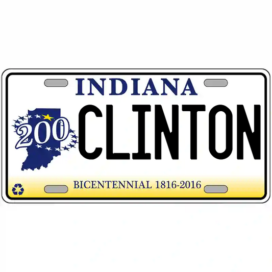 Clinton Indiana Bicentennial Metal Sign