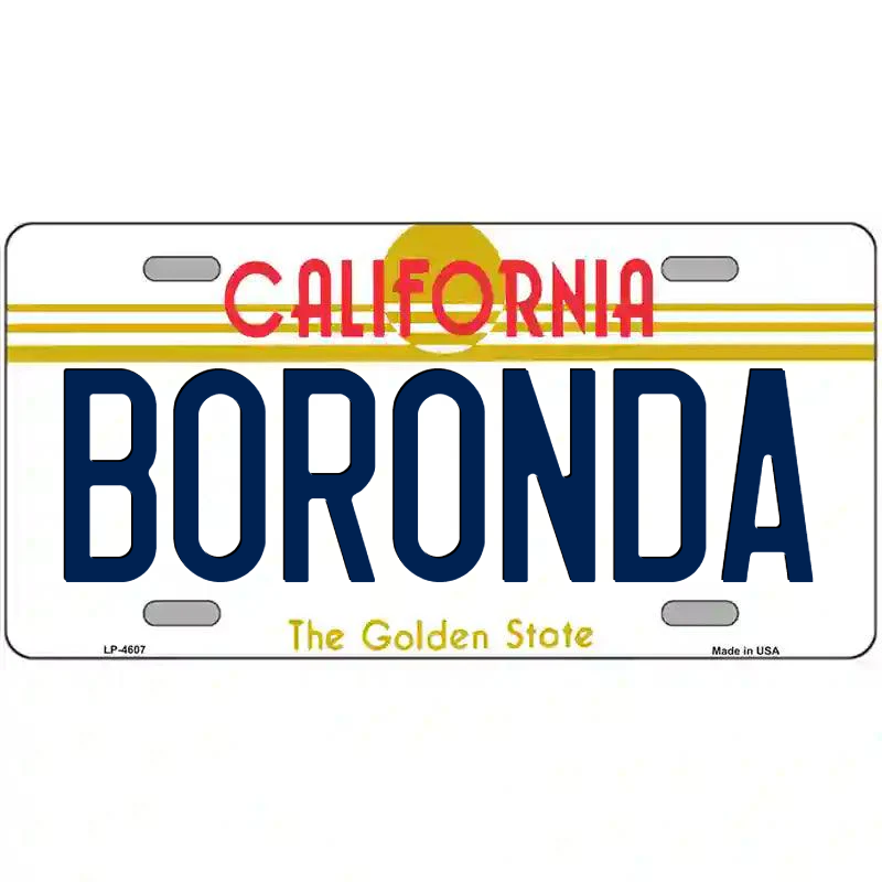Boronda California Metal Sign