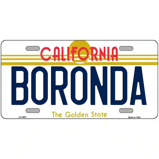 Boronda California Metal Sign