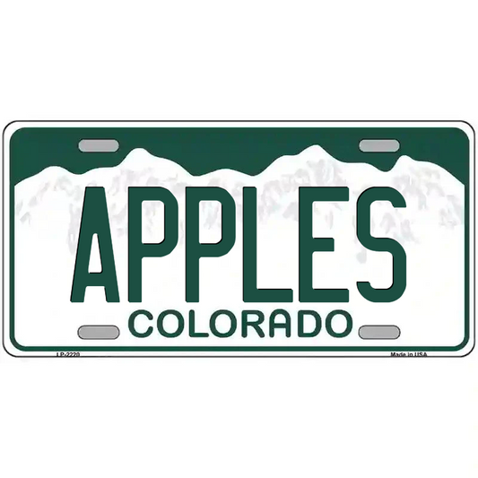 Apples Colorado Metal Sign