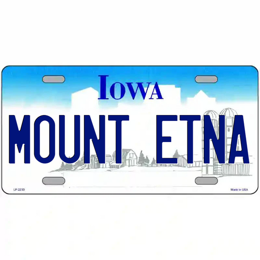 Mount Etna Iowa Metal Sign