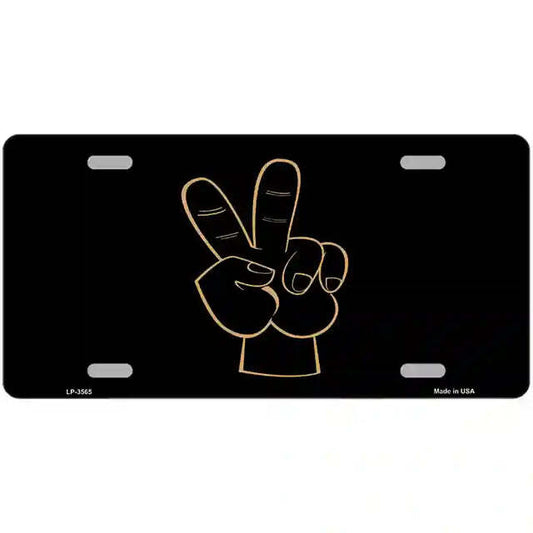 Peace Fingers Metal Sign