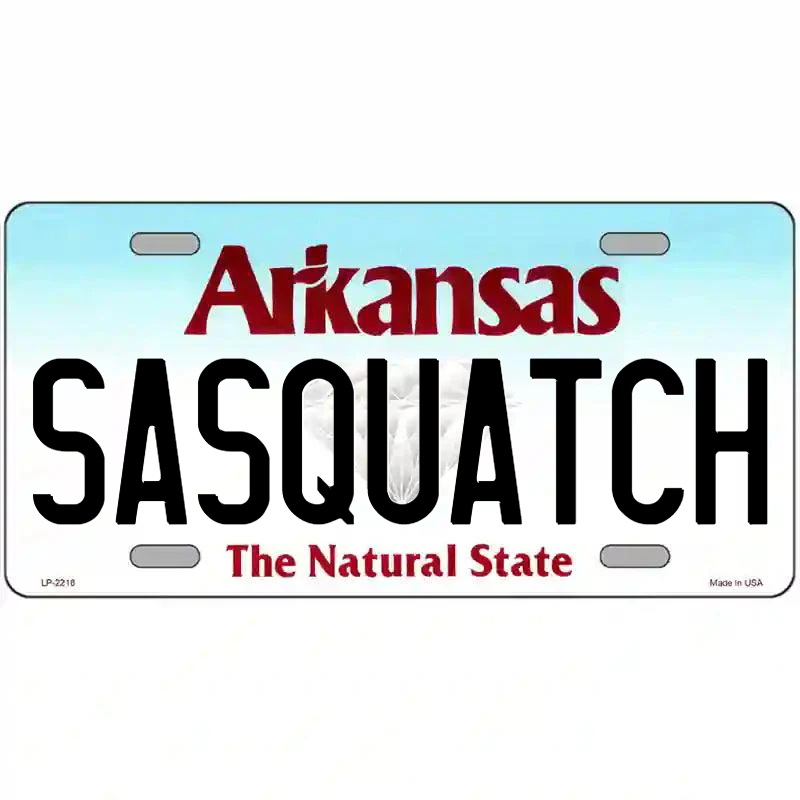 Sasquatch Arkansas Metal Sign