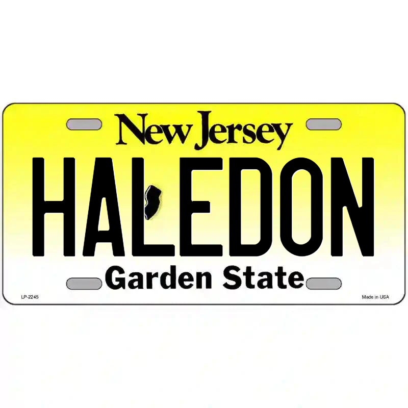 Haledon New Jersey Metal Sign