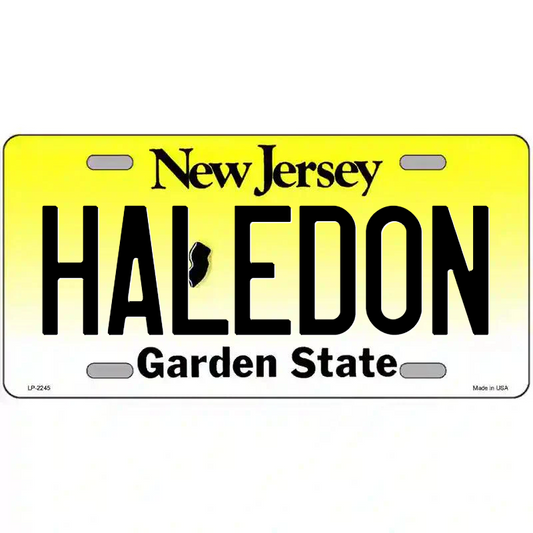 Haledon New Jersey Metal Sign