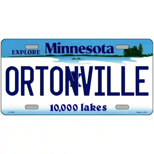Ortonville Minnesota Metal Sign