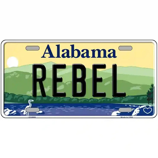 Rebel Alabama Metal Sign