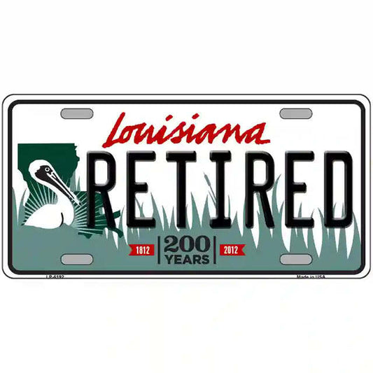 Retired Louisiana Metal Sign