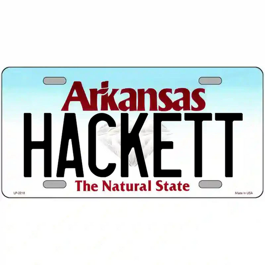 Hackett Arkansas Metal Sign