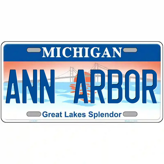 Ann Arbor Michigan Great Lakes Metal Sign