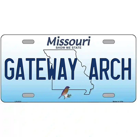 Gateway Arch Missouri Metal Sign