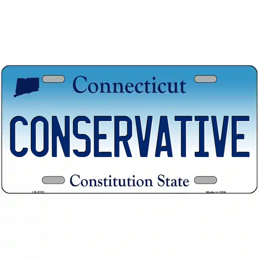 Conservative Connecticut Metal Sign