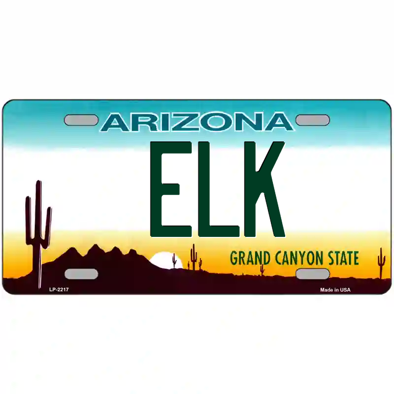 Elk Arizona Metal Sign