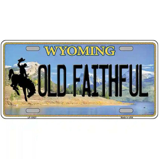 Old Faithful Wyoming Metal Sign