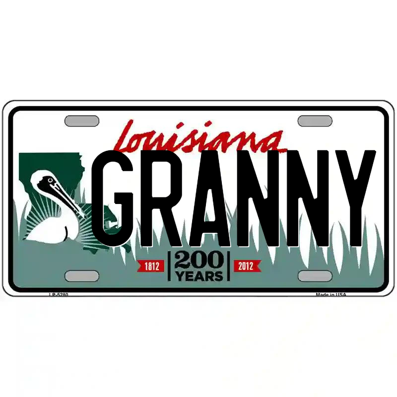 Granny Louisiana Metal Sign