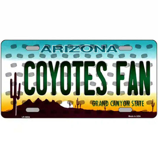 Coyotes Fan Arizona Metal Sign