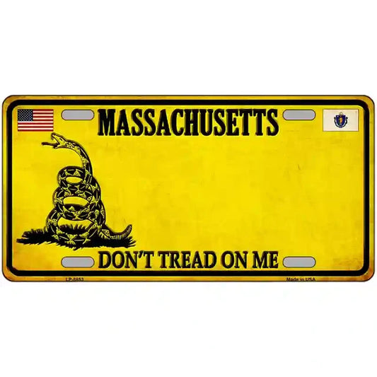 Massachusetts Don't Tread on Me Metal Sign